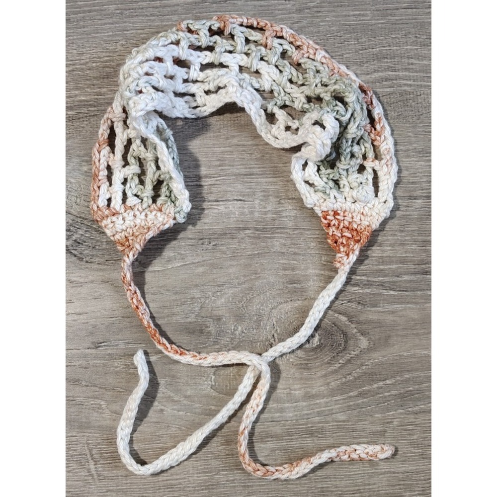 Handmade Crochet Headband Boho Hippie Open Nature Colorsโ Cotton